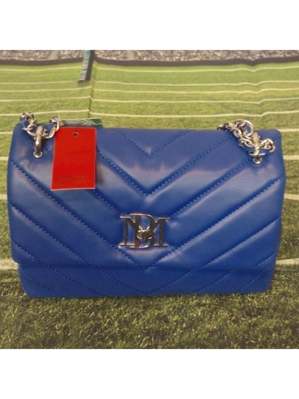 Badgley MISCHKA NWT blue quilted handbag
